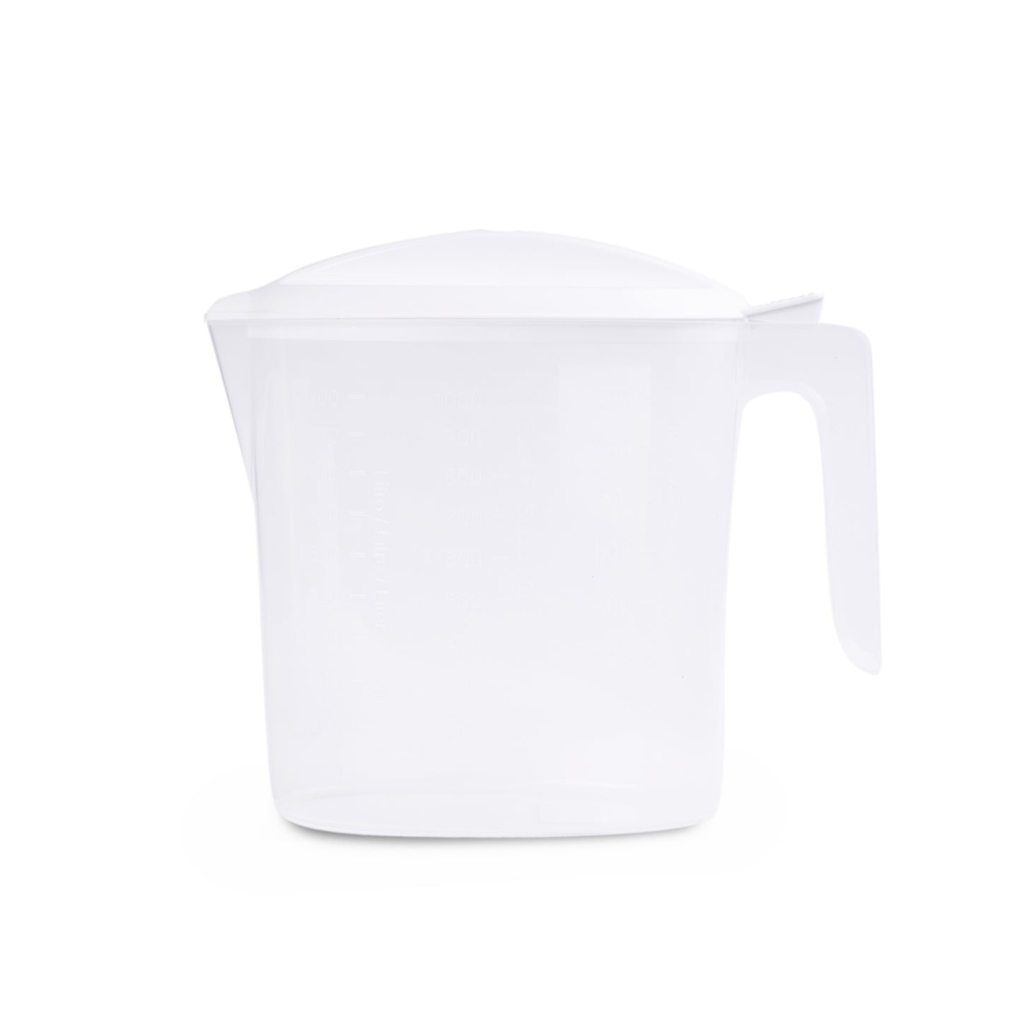 Graduated jug with lid