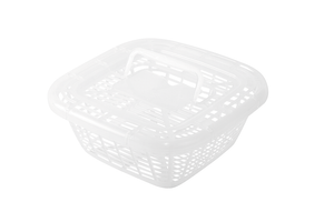 QR plas-sol basket with tamperproof lid